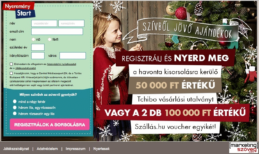 A Szállás.hu landoló oldalának szemkamerás vizsgálata