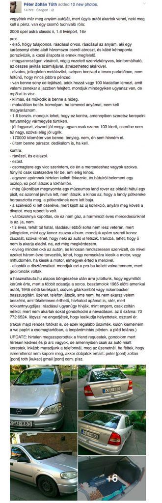 facebookopelhirdetes