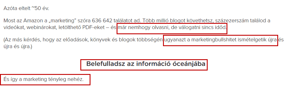 érvelés marketingszövegben